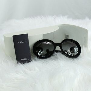 Prada PR 27N Black Baroque Round Sunglasses